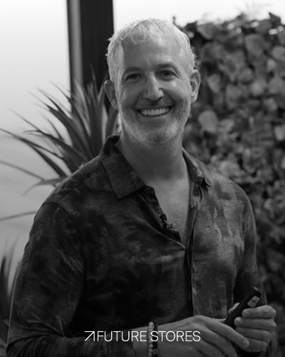 Black and white portrait of Ariel Haroush